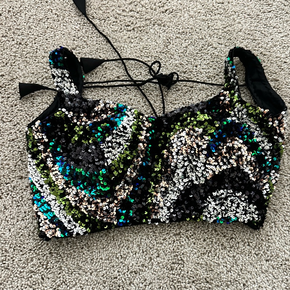 Sequin saree blouse